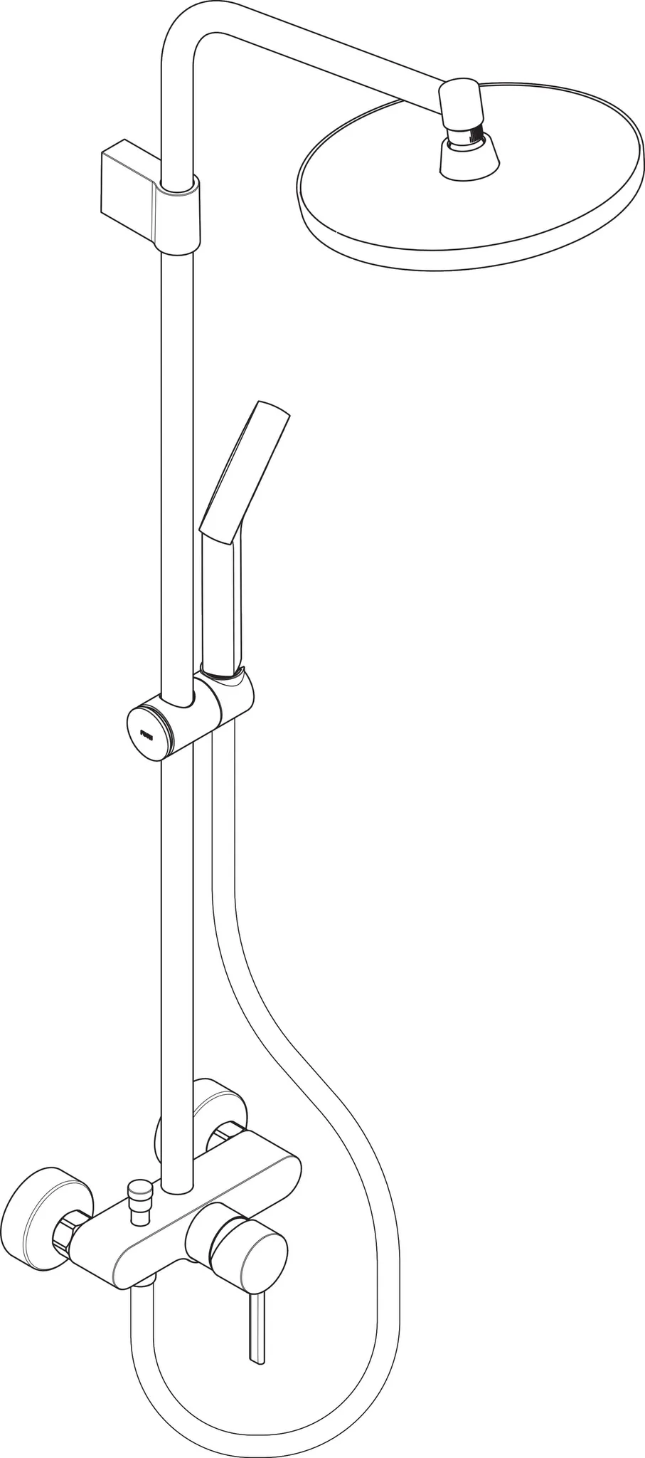Activera S Showerpipe 240 1jet EcoSmart mit Einhebelmischer Varia, Chrom Activera S Showerpipe 240 1jet EcoSmart mit Einhebelmischer Varia, Chrom
