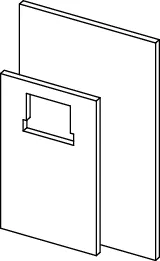 TECEprofil Brandschutzplattenset für Standard WC-Module mit TECE-Sülkasten