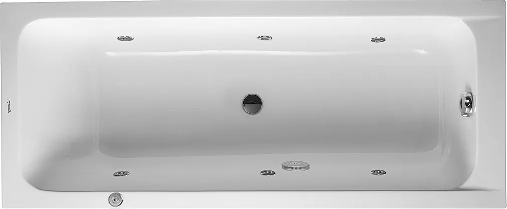 Duravit Whirlwanne „D-Code“ rechteck 1700 × 700 mm, Mittelablauf mit Jet Project, in Weiß Ablauf: Mittelablauf / Größe: 170 × 70 cm / Whirlsystem: mit Jet Project Duravit Whirlwanne „D-Code“ rechteck 1700 × 700 mm, Mittelablauf mit Jet Project, in Weiß Ablauf: Mittelablauf / Größe: 170 × 70 cm / Whirlsystem: mit Jet Project
