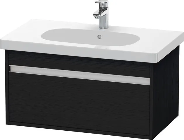 Duravit Waschtischunterschrank wandhängend „Ketho“ 80 × 41 × 45,5 cm Eiche Schwarz Duravit Waschtischunterschrank wandhängend „Ketho“ 80 × 41 × 45,5 cm Eiche Schwarz