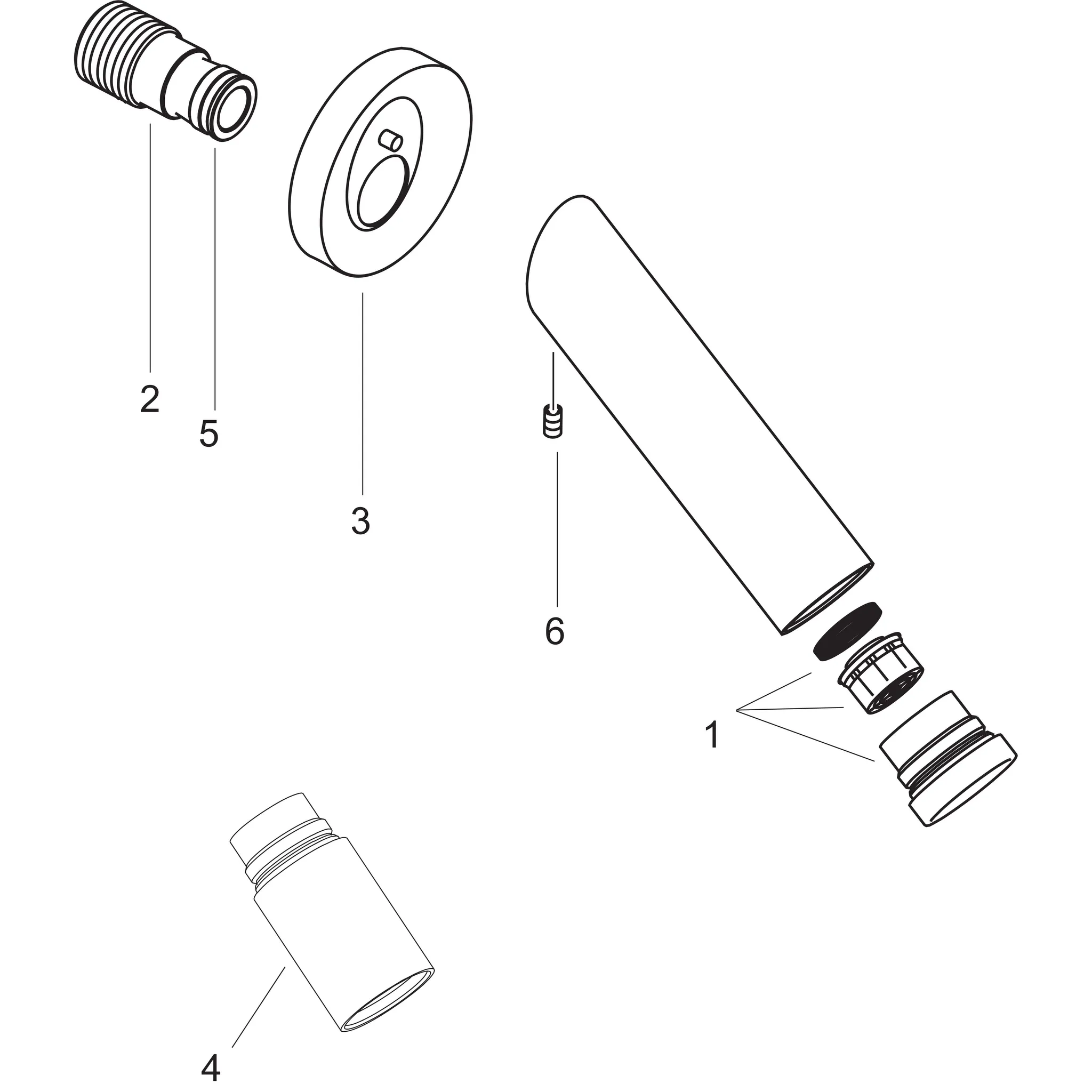 Hansgrohe AXOR Starck Wanneneinlauf DN20 chrom, Ausladung 122 mm, max. Durchfluss 20 l/min bei 3 bar, Normalstrahl