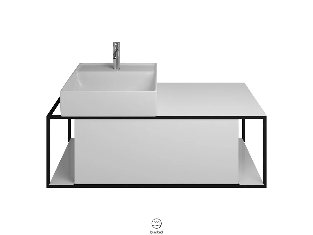 burgbad Junit Keramik-Aufsatzwaschtisch inkl. Waschtischunterschrank, 500x1200x530 burgbad Junit Keramik-Aufsatzwaschtisch inkl. Waschtischunterschrank, 500x1200x530