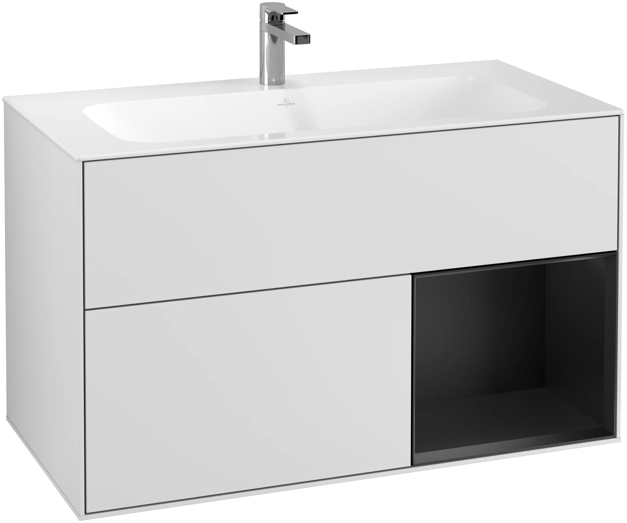 Villeroy & Boch Finion Waschbeckenunterschrank G04, 996x591x498mm, weiß/matt/schwarz/matt
