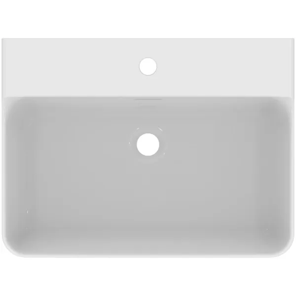 Waschbecken „Conca“ 60 × 45 × 16,5 cm, Hahnlochposition mittig in Weiß