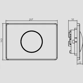 Betätigungsplatte „S 704“ in weiß-alpin