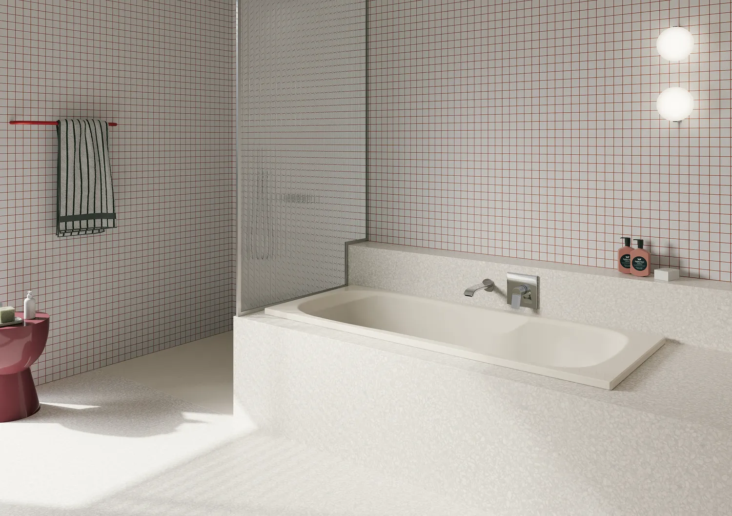 Bette Badewanne „Setline“ 1700 × 700 mm ohne Wannenträger, in Pergamon