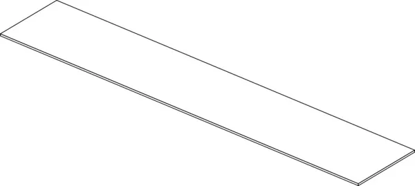 Ideal Standard Waschtischplatte Conca, Eiche geflammt, 1202 x 373 mm