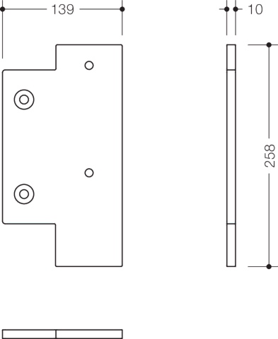 Montageplatte S50 für SK-Griff 801/805C/900(B), li