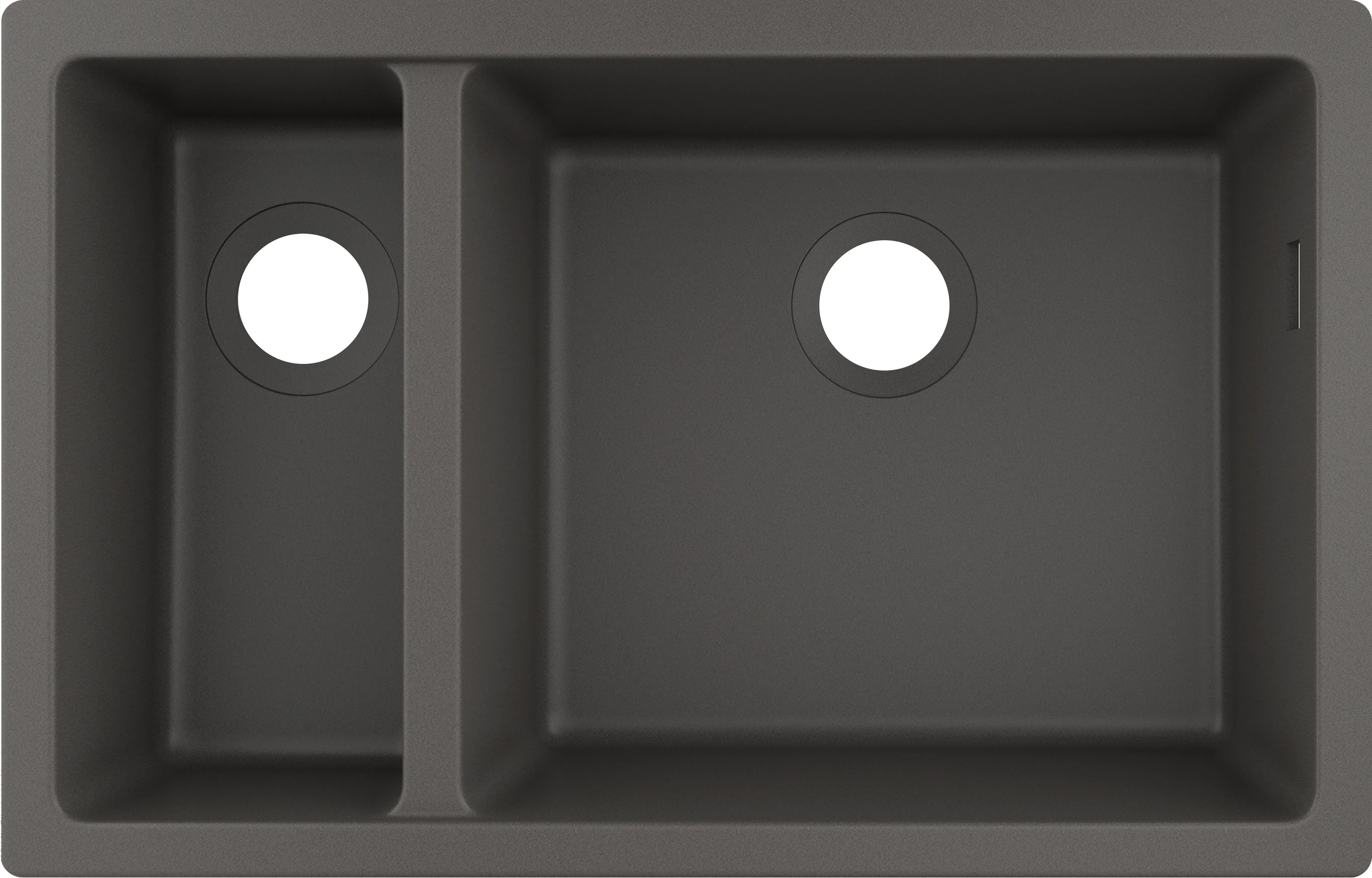 Hansgrohe Unterbauspüle S51 Steingrau, 80 cm, 180x450 mm, SilicaTec, mit Haupt- und Zusatzbecken Hansgrohe Unterbauspüle S51 Steingrau, 80 cm, 180x450 mm, SilicaTec, mit Haupt- und Zusatzbecken