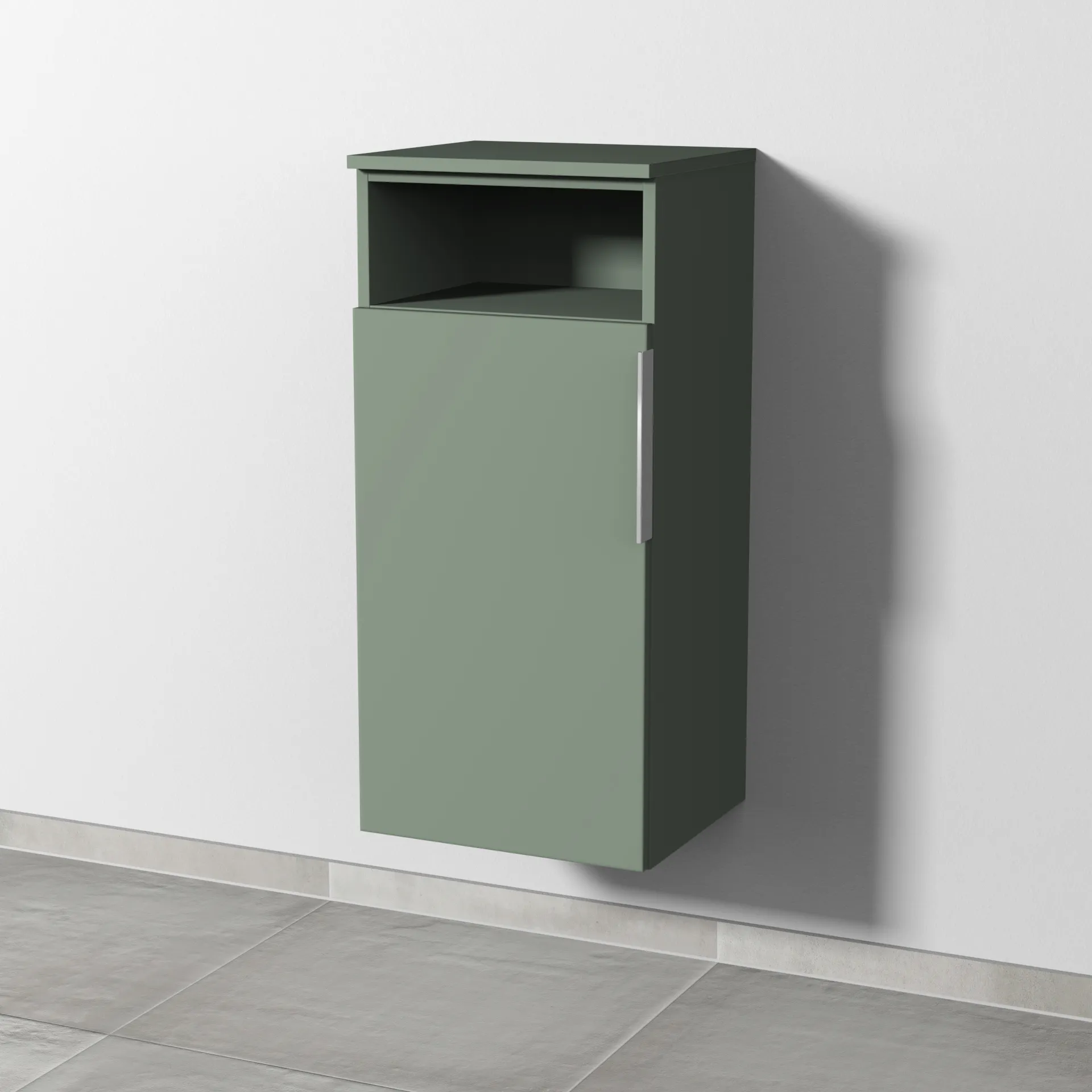 Sanipa Mittelschrank „3way“ 400 × 850 × 345 mm Anschlag links, in Soft-Green, Anschlag links