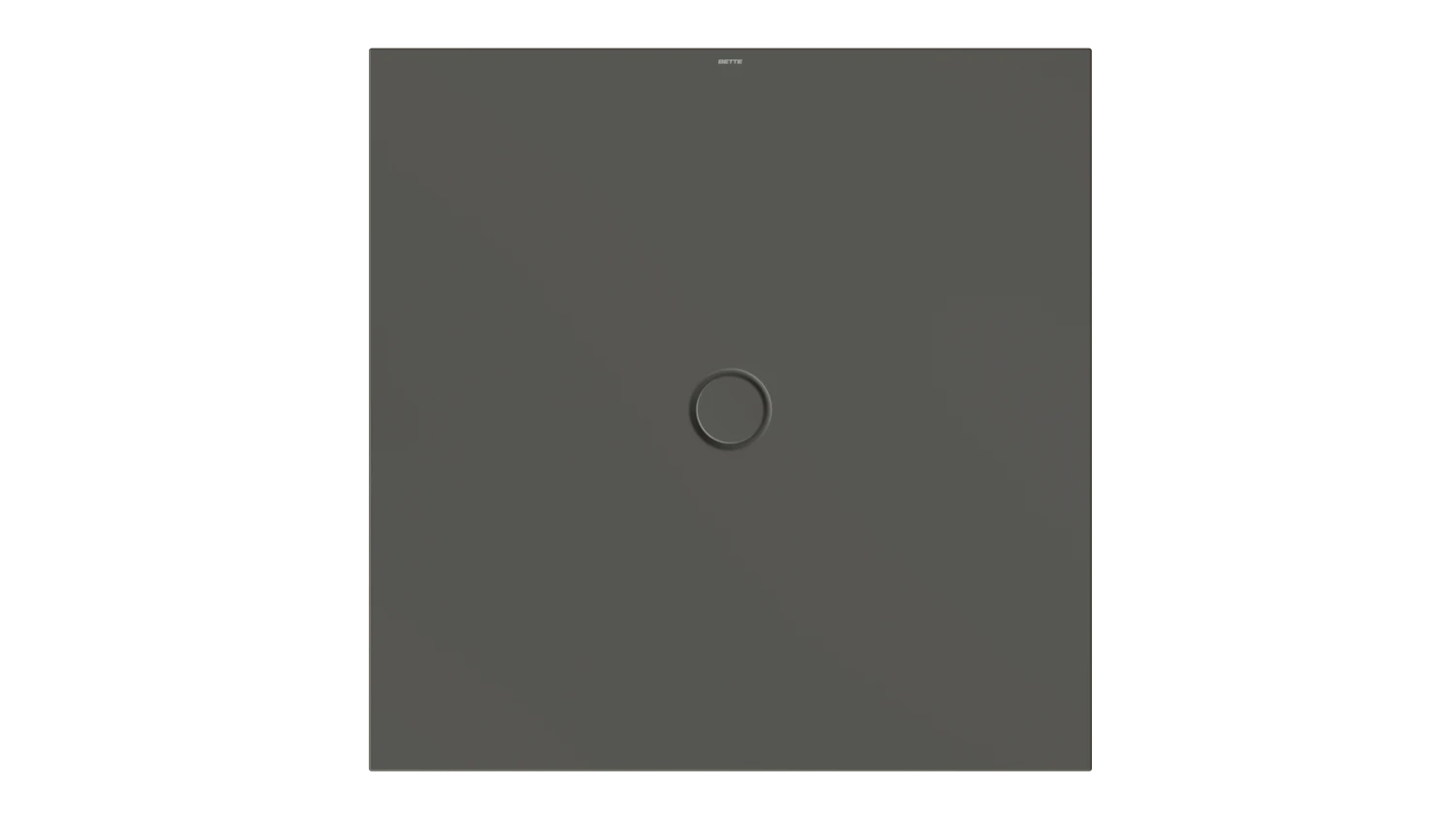 Bette rechteck Duschwanne „BetteFloor“ 1200 × 1200 mm mit BetteAntirutsch Pro, ohne Oberflächenveredelung, mit Minimum-Wannenträger, in Anthracite