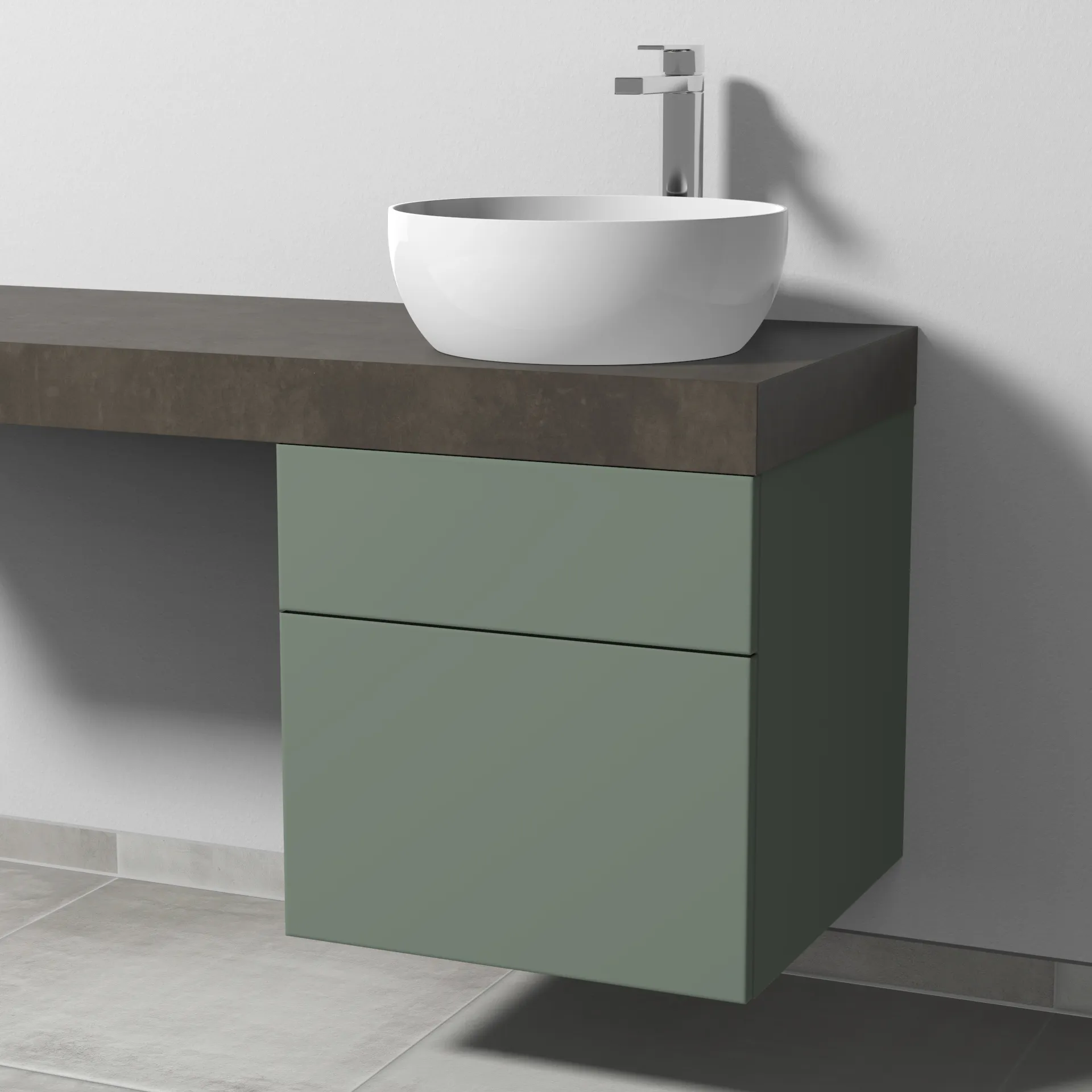 Sanipa Waschtischunterschrank „2morrow“ 500 × 510 × 520 mm in Soft-Green