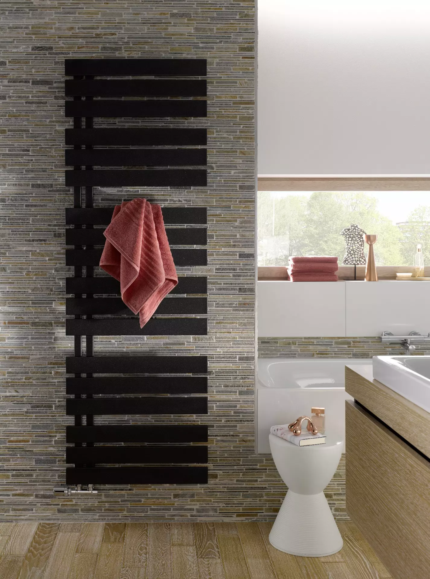 HSK Designheizkörper „Yenga“ 50 × 118,6 cm in Manhattan HSK Designheizkörper „Yenga“ 50 × 118,6 cm in Manhattan