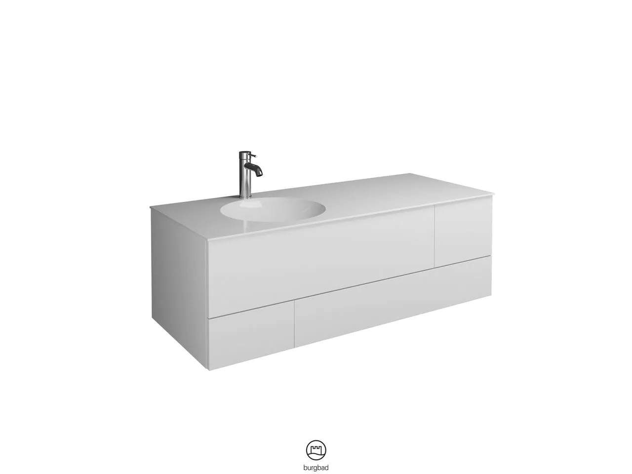 burgbad Badmöbelset „Coco“ in Dunkelgrau Solid Matt