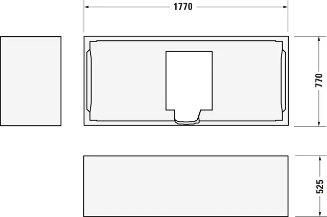 Duravit Badewanne „No.1“ rechteck 180 × 80 cm, Mittelablauf