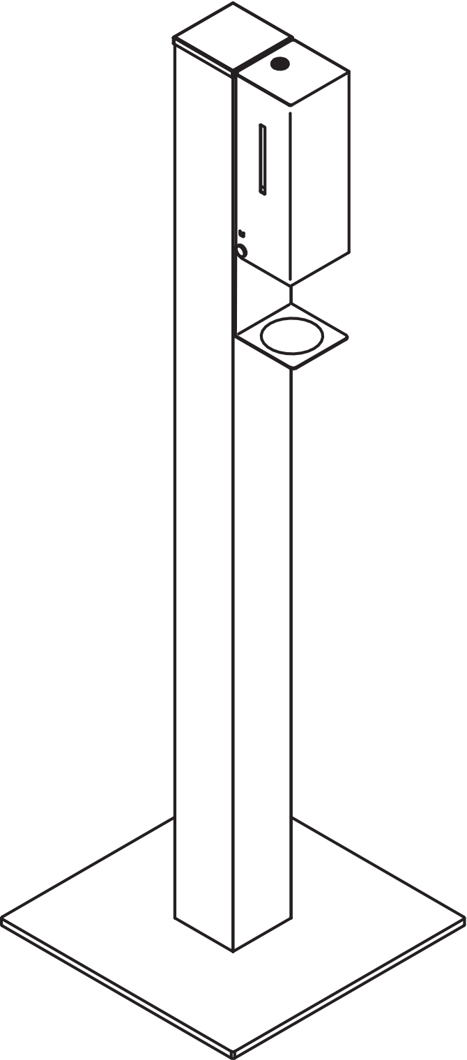 HEWI Desinfektionsspender „System 900“ 40 × 40 × 133 cm