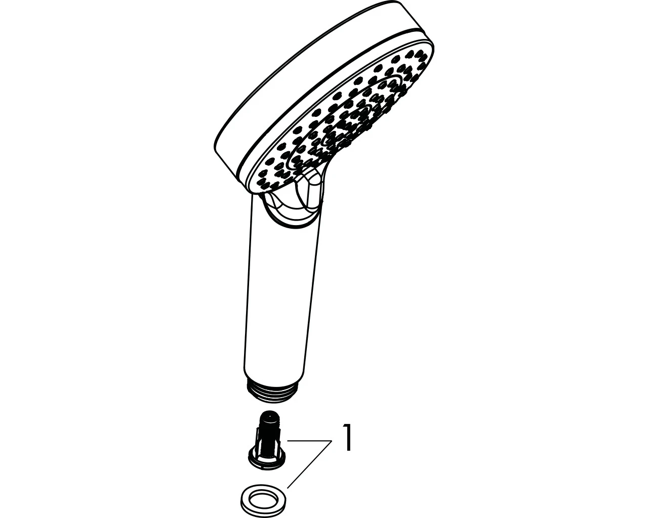 Handbrause Crometta Vario weiss/chrom