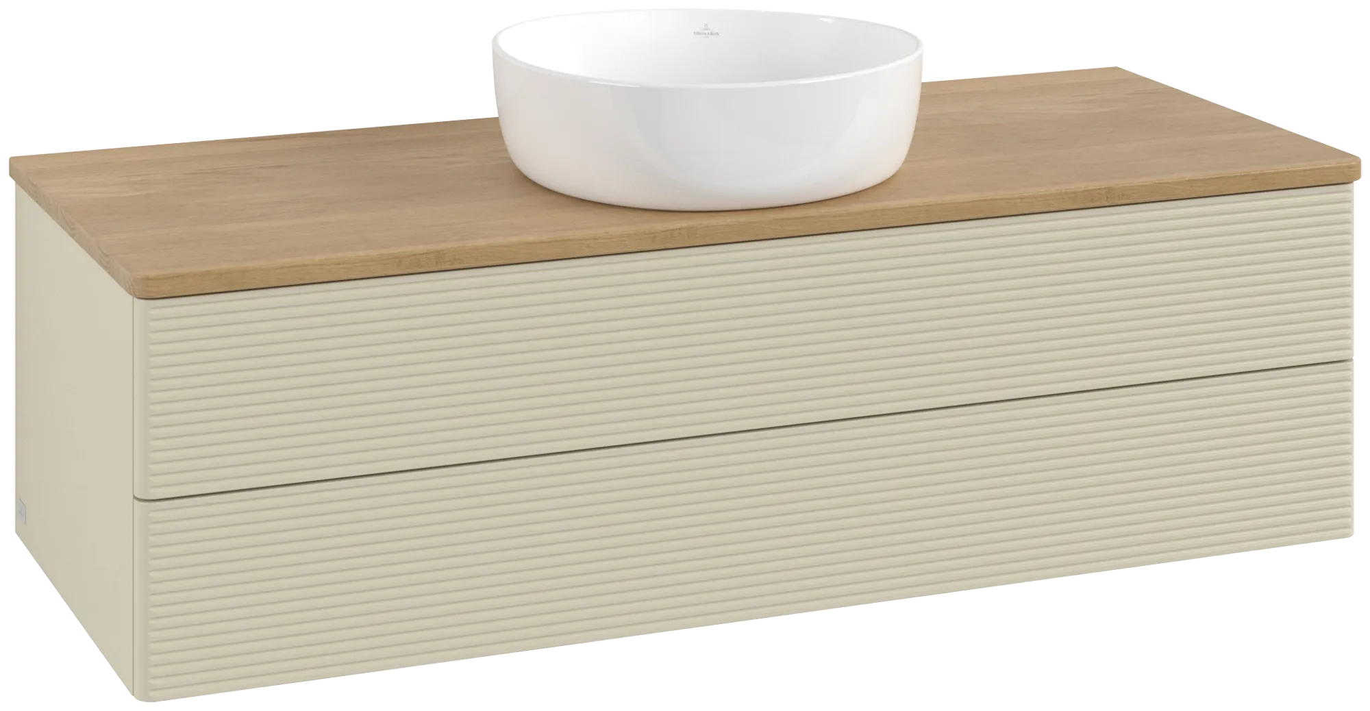 Villeroy & Boch Antao Waschbeckenunterschrank K21_1, 1200x360x500mm, Silk Grey Matt Lacquer / Honey Oak