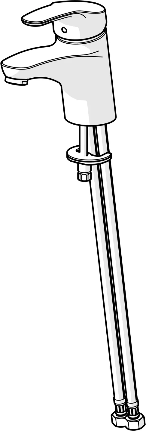 HansaMIX Einhebelmischer Waschtischbatterie HansaMIX 0108 Ausladung 141 mm DN15 Chrom