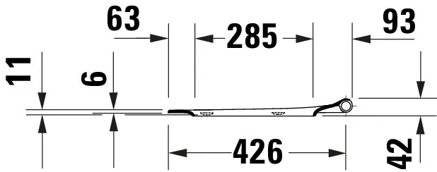 Duravit Univ. WC-Sitz Eckig Tief 448mm Ülap., Weiß