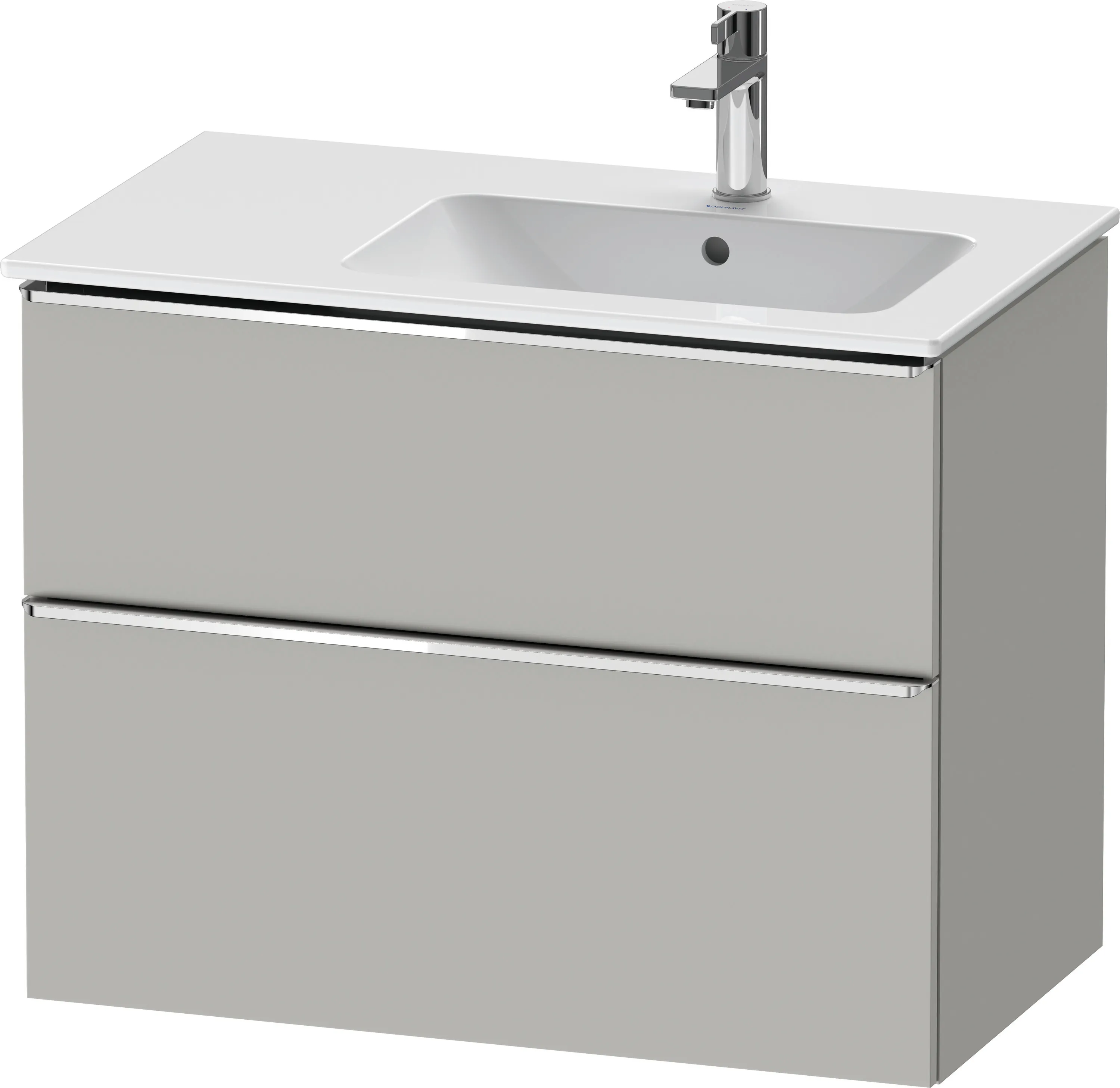 Duravit Waschtischunterschrank wandhängend „D-Neo“ 81 × 62,5 × 46,2 cm Betongrau Matt