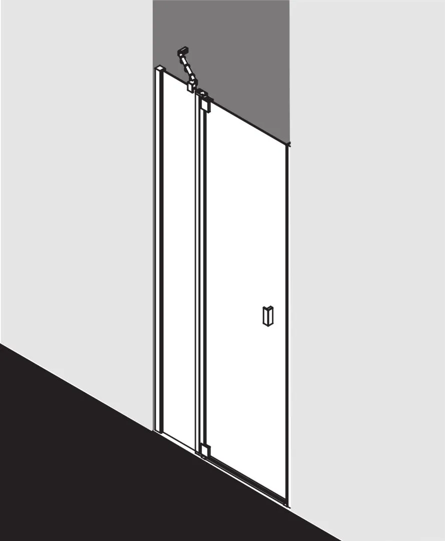 Kermi Pendeltür 1-flügelig mit Festfeld links für Nische und Ecke „RAYA“ Glas Klar, Profile Silber Mattglanz, BV: 843 - 883 mm GAK: 830 - 860 mm WE: 843 - 883 mm H: 2000 mm Kermi Pendeltür 1-flügelig mit Festfeld links für Nische und Ecke „RAYA“ Glas Klar, Profile Silber Mattglanz, BV: 843 - 883 mm GAK: 830 - 860 mm WE: 843 - 883 mm H: 2000 mm