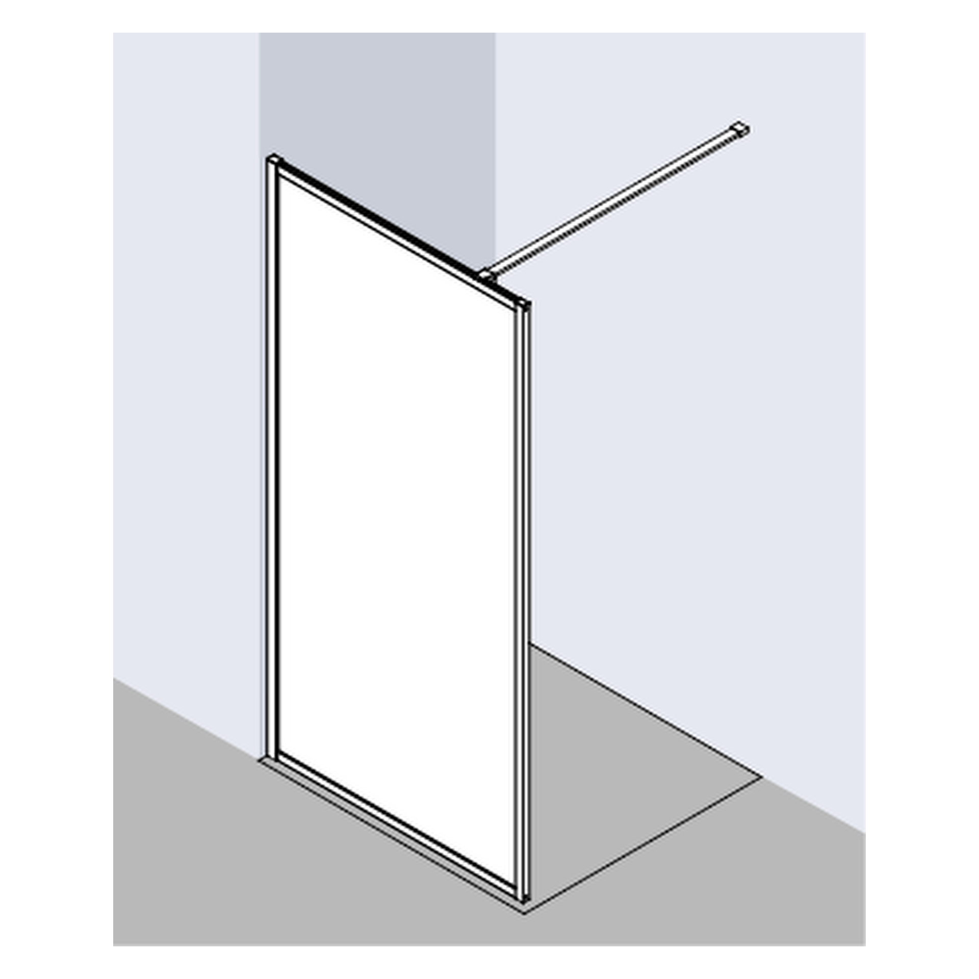 Kermi Duschabtrennung Walk-In „WALK-IN XD“ Profile #Profile#, BV: 890 - 910 mm WE: 890 - 910 mm H: 2000 mm