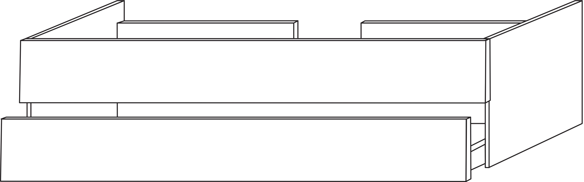 Sanipa Waschtischunterschrank „2morrow“ 1200 × 340 × 520 mm in Weiß (matt) Sanipa Waschtischunterschrank „2morrow“ 1200 × 340 × 520 mm in Weiß (matt)