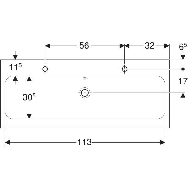Wandwaschtisch „iCon Light“, mittig, rechteckig 120 × 48 cm in weiß alpin Wandwaschtisch „iCon Light“, mittig, rechteckig 120 × 48 cm in weiß alpin