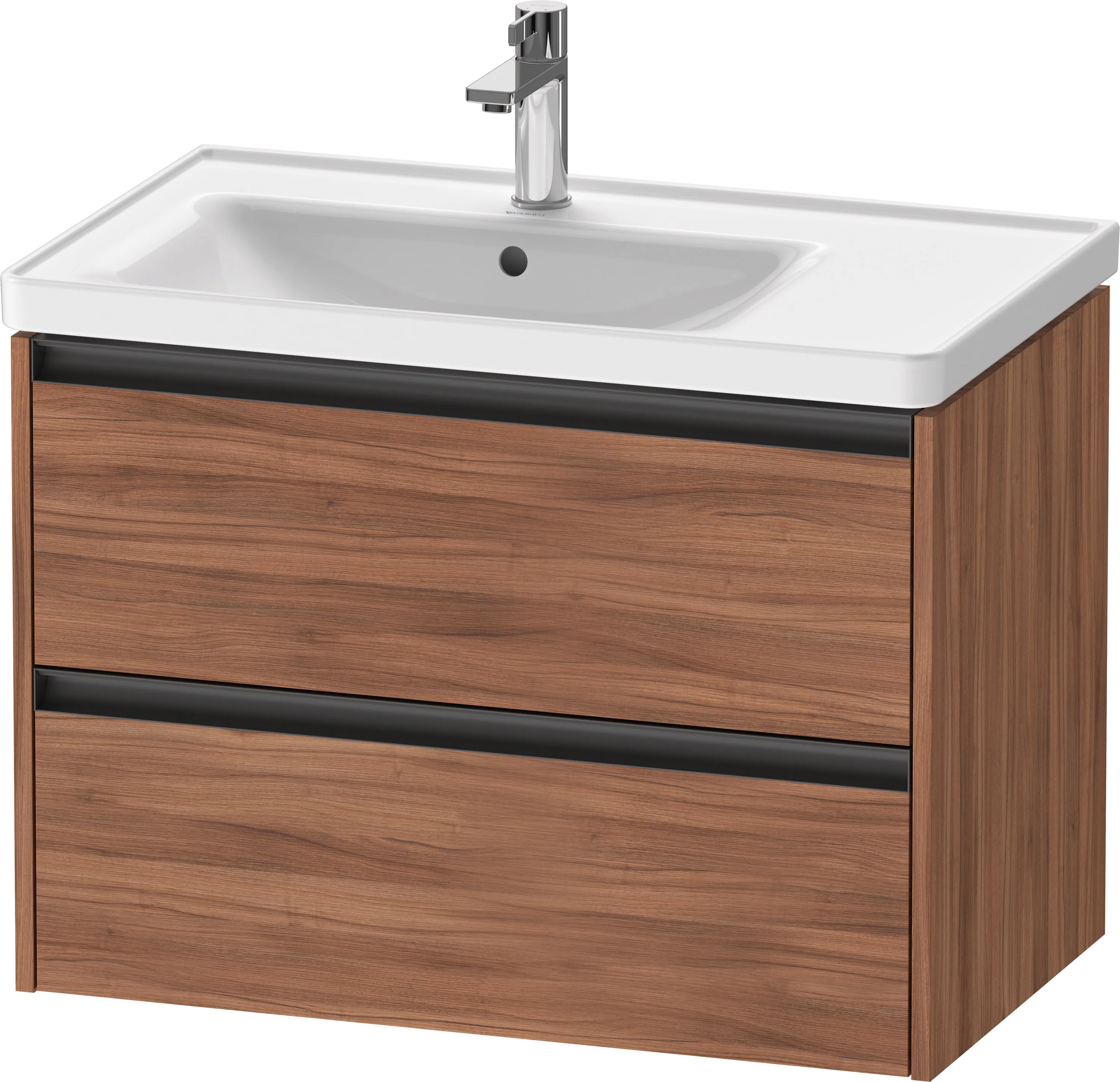 Duravit Waschtischunterschrank wandhängend „Ketho.2“ 78,4 × 54,9 × 45,5 cm Nussbaum Natur