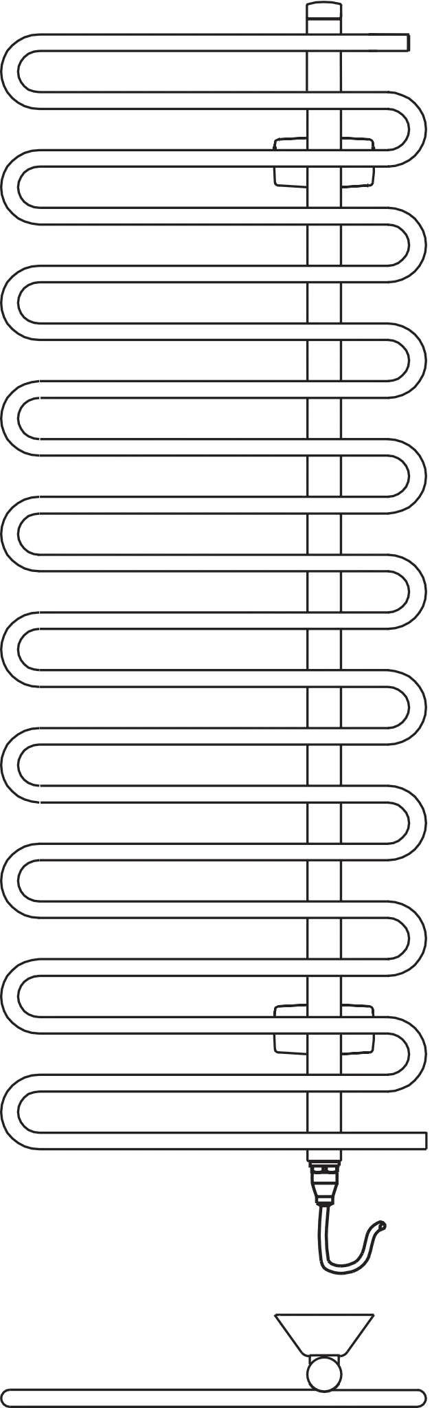 Kermi Design-Elektroheizkörper „Icaro®-E“ 60 × 142,1 cm in Weiß