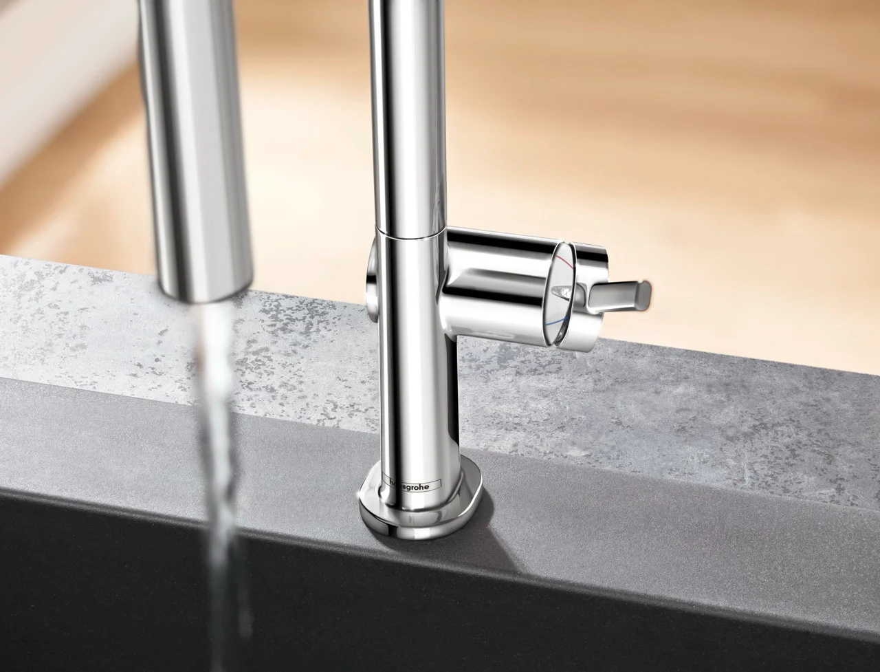 Hansgrohe Talis M54 Einhebel-Küchenmischer mit Ausziehbrause 2jet in Chrom, ComfortZone 210, schwenkbar bis 360°, Laminar- und Brausestrahl, max. Durchfluss 8 l/min, Hahnlochbohrung 35 mm