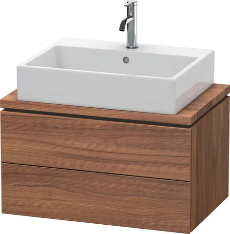 Duravit Waschtischunterschrank wandhängend „L-Cube“ 72 × 40 × 47,7 cm Nussbaum Natur