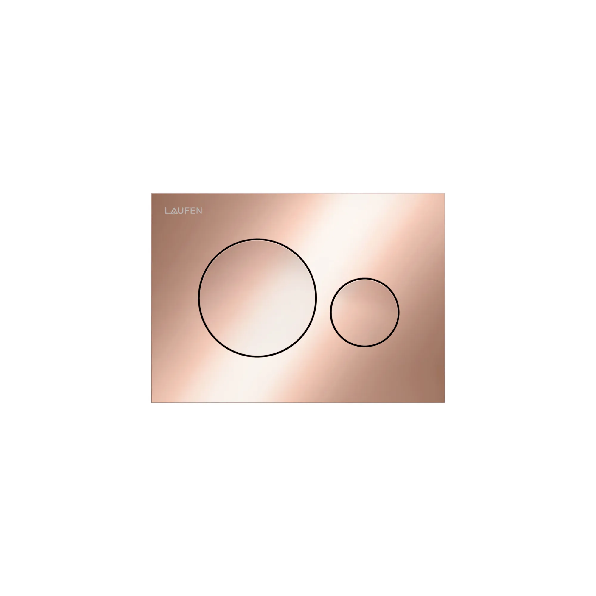 Betätigungsplatte MOON INEO 203x145x6, aus Kunsstoff, für Frontbetätigung oder Betätigung von oben, für Unterputz-Spülkasten mit Dual-Flush 2-Mengen-Spülsystem, auch für flächenbündigen Einbau geeignet, weiß
