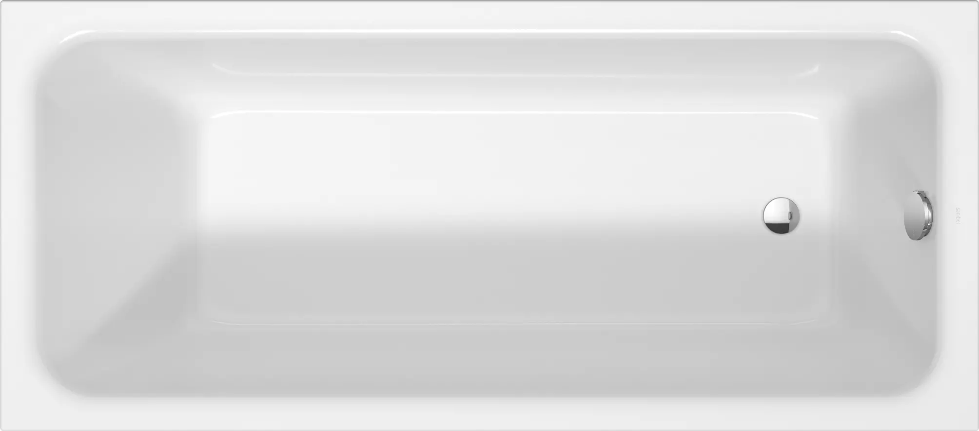 Badundu Badewanne rechteck 1700 × 750 mm, Fußablauf Ablauf: Fußablauf|Größe: 170 × 75 × 47 cm