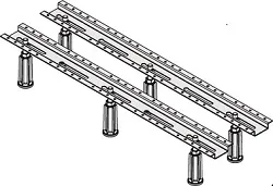 Fußgestell für Badewannen Extrabreit 181x81 - 200x90cm Fußgestell für Badewannen Extrabreit 181x81 - 200x90cm