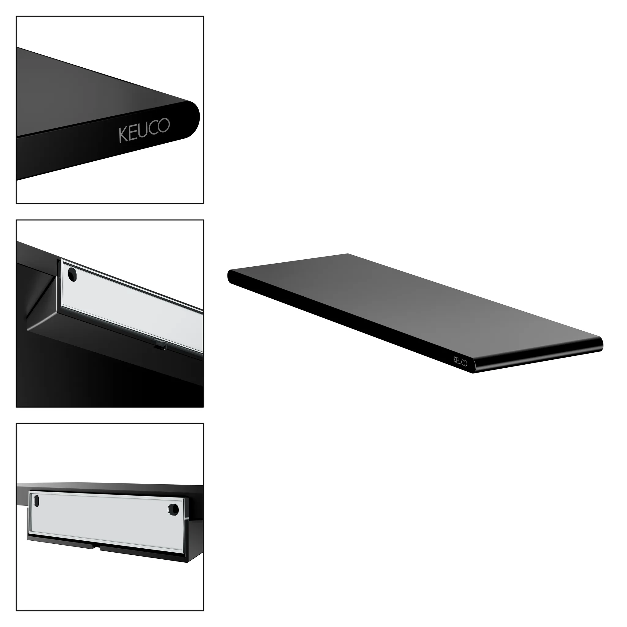 Aveno Duschablage schwarz matt