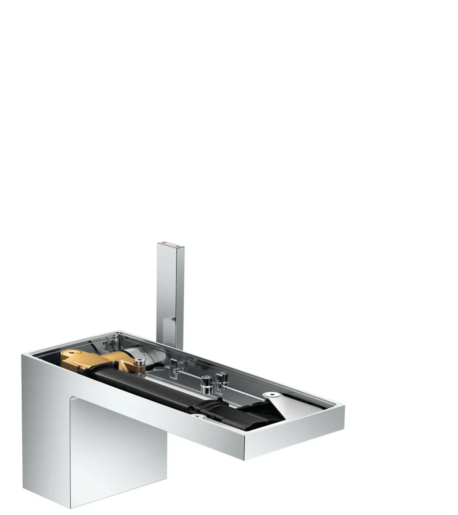 Hansgrohe AXOR MyEdition Einhebel-Waschtischmischer 70, Chrom, Ausladung 151 mm, Auslaufhöhe 70 mm, PowderRain Strahlart, max. Durchflussmenge 5 l/min