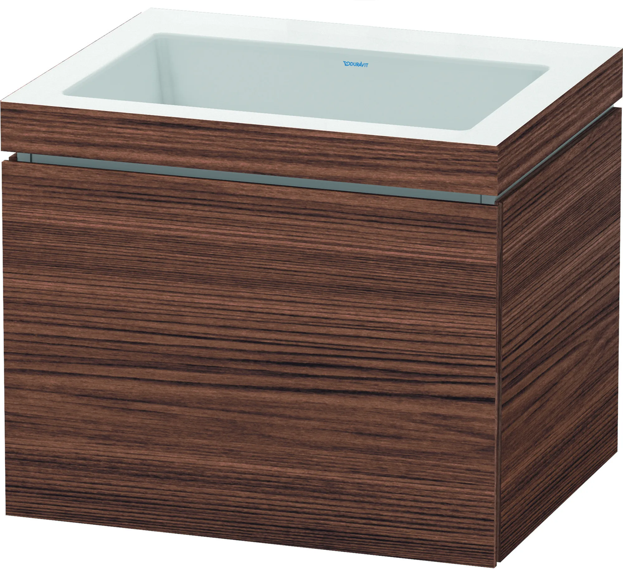 Duravit Möbelset c-shaped Set wandhängend wandhängend „L-Cube“ 60 × 50 × 48 cm Nussbaum Dunkel