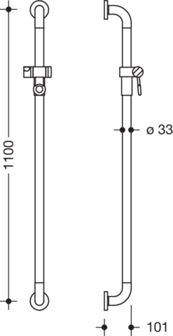 Brausehalterstange „Serie 801“ in Reinweiß