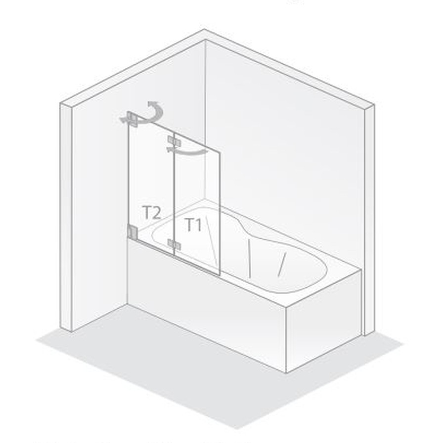 HSK Badewannenaufsatz 2-teilig an Nebenteil „K2“ Glas Linea 02 HSK Badewannenaufsatz 2-teilig an Nebenteil „K2“ Glas Linea 02
