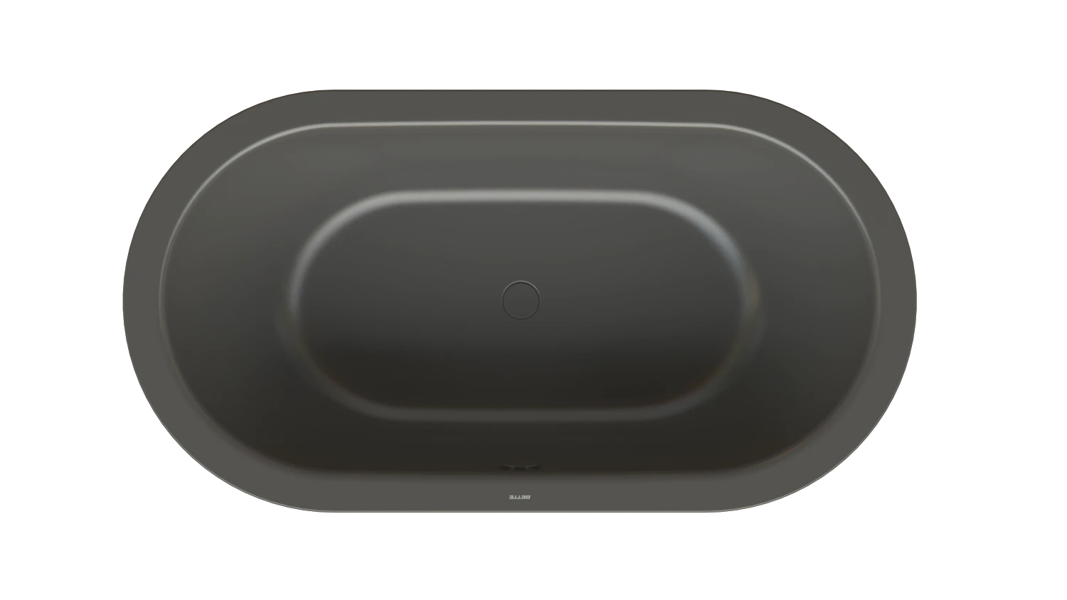 Bette Badewanne „BetteStarlet Oval Silhouette“ freistehend oval 150 × 80 cm in Anthracite