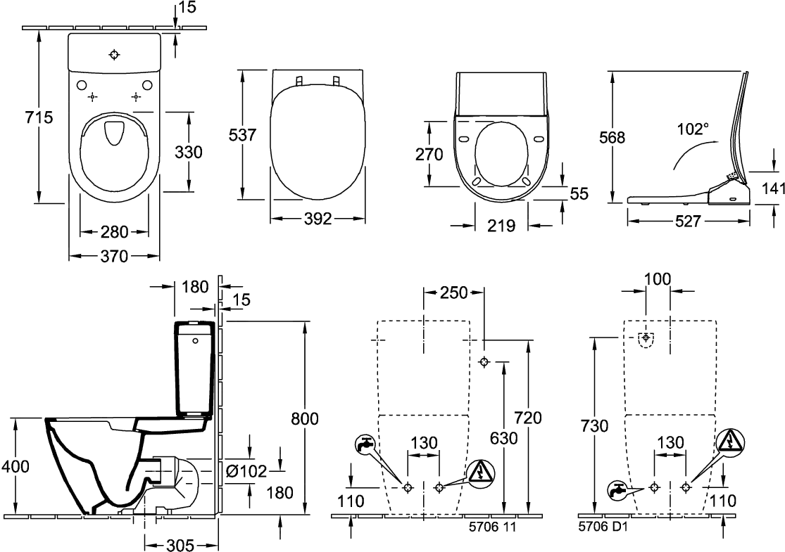 Spülkasten „Subway 2.0“, Zulauf seitlich oder von hinten 38,3 × 38,9 × 16,5 cm Spülkasten „Subway 2.0“, Zulauf seitlich oder von hinten 38,3 × 38,9 × 16,5 cm