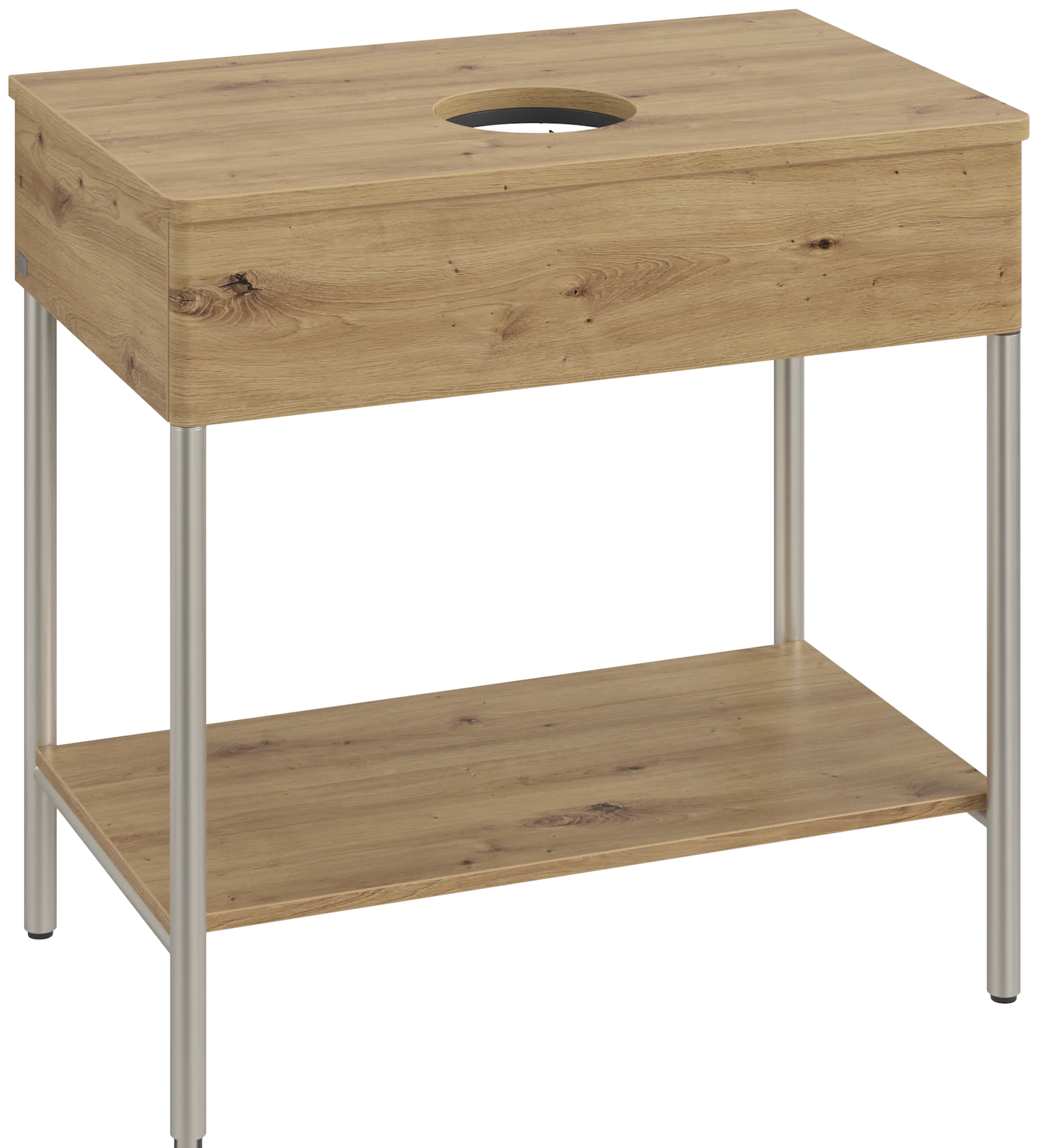 Villeroy & Boch Waschbeckenunterschrank Artis K63010, Eckig Oak Natural Touch, 800x782x500mm, mit Metallgestell und Push-to-open Funktion