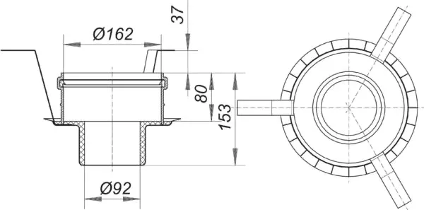 Brandschutz-Rohbauelement 1, DN 50/DN 70