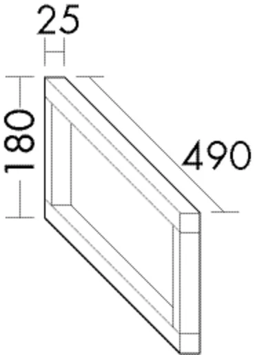 Burgbad Konsolenträger ACAD006 aus Chrom, 490 x 25 x 180 mm, max. Traglast 70 kg Burgbad Konsolenträger ACAD006 aus Chrom, 490 x 25 x 180 mm, max. Traglast 70 kg