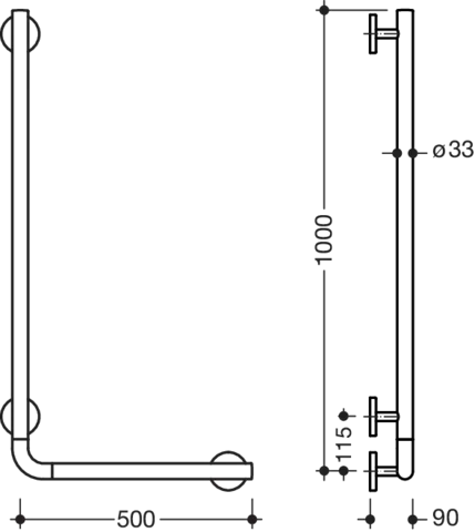 HEWI Haltegriff „System 800K“ HEWI Haltegriff „System 800K“