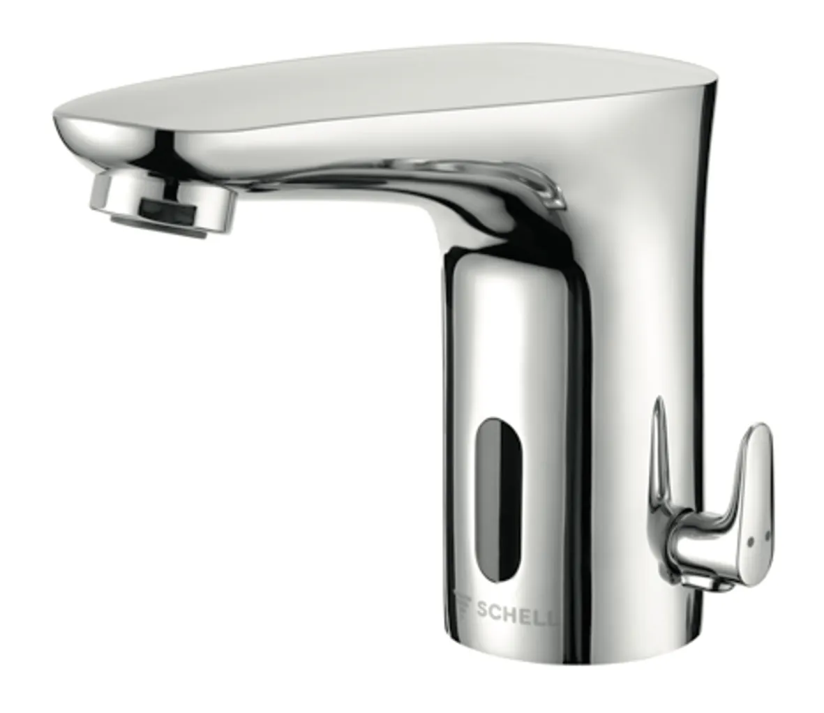 Waschtisch-Armatur MODUS E, Elektronisch, HD-M - Hochdruck Mischwasser, Infrarot, Steckernetzteil 6 VDC, 100 - 240 VAC, 50 - 60 Hz, 2x G 3/8 IG, chrom