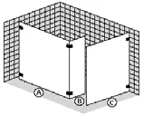Walk-In bis 100 x 200 cm (B × H)