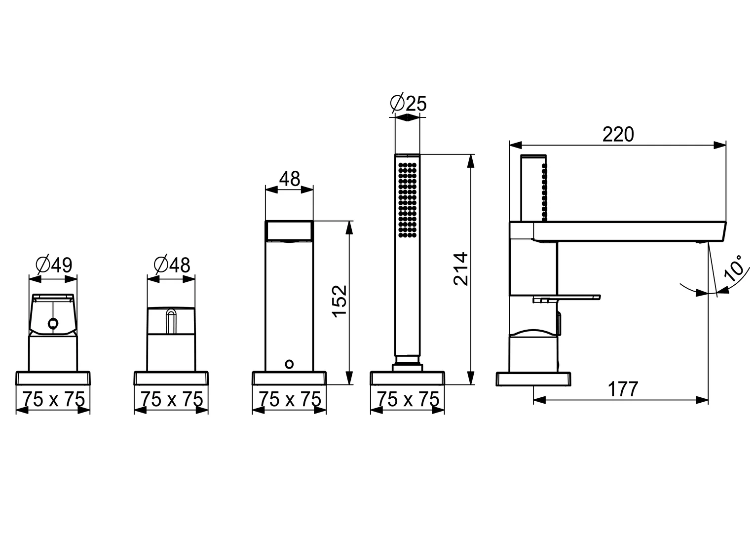 HansaSTELA Wannenarmatur Einhebelmischer Fertigmontageset für Wanne/Brause HansaSTELA 5730 Rosette eckig Chrom HansaSTELA Wannenarmatur Einhebelmischer Fertigmontageset für Wanne/Brause HansaSTELA 5730 Rosette eckig Chrom
